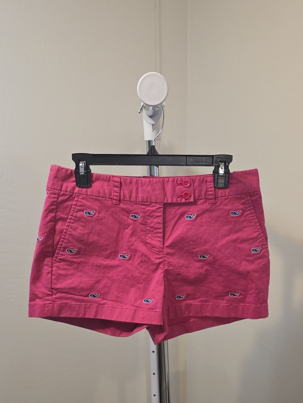 Vineyard Vines Hot Pink Embroidered Whale Shorts